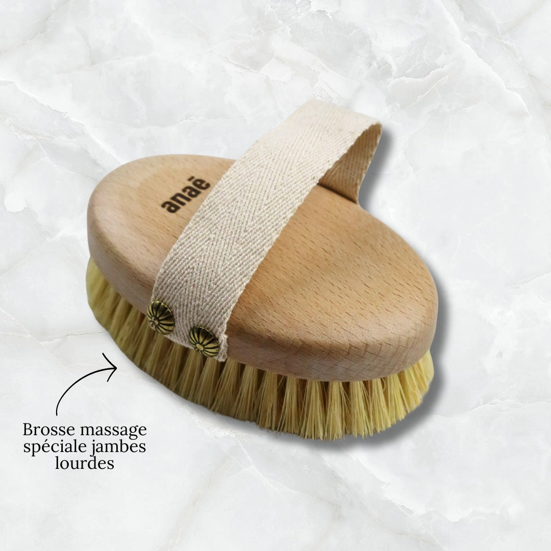 Brosse de massage corps – Jambes légères & drainage