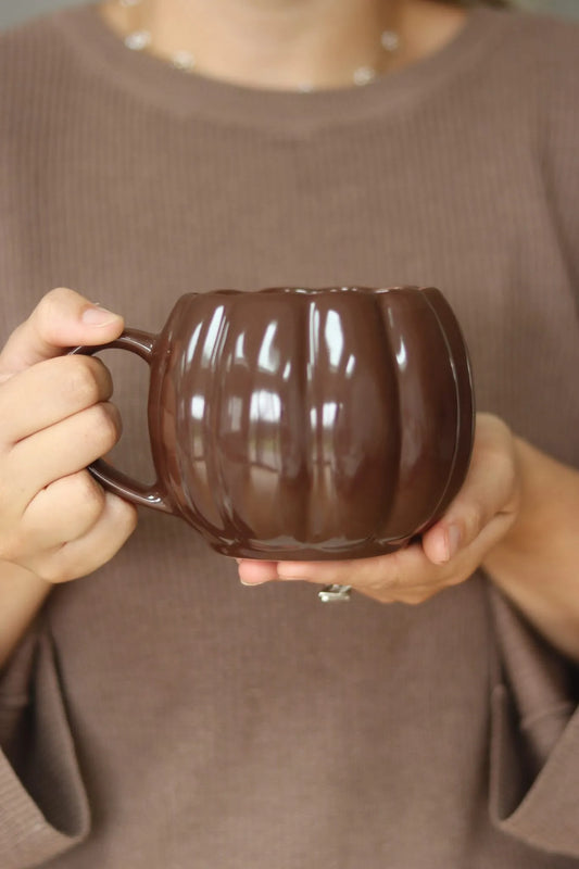 Grande Tasse Citrouille en Grès — Précommande