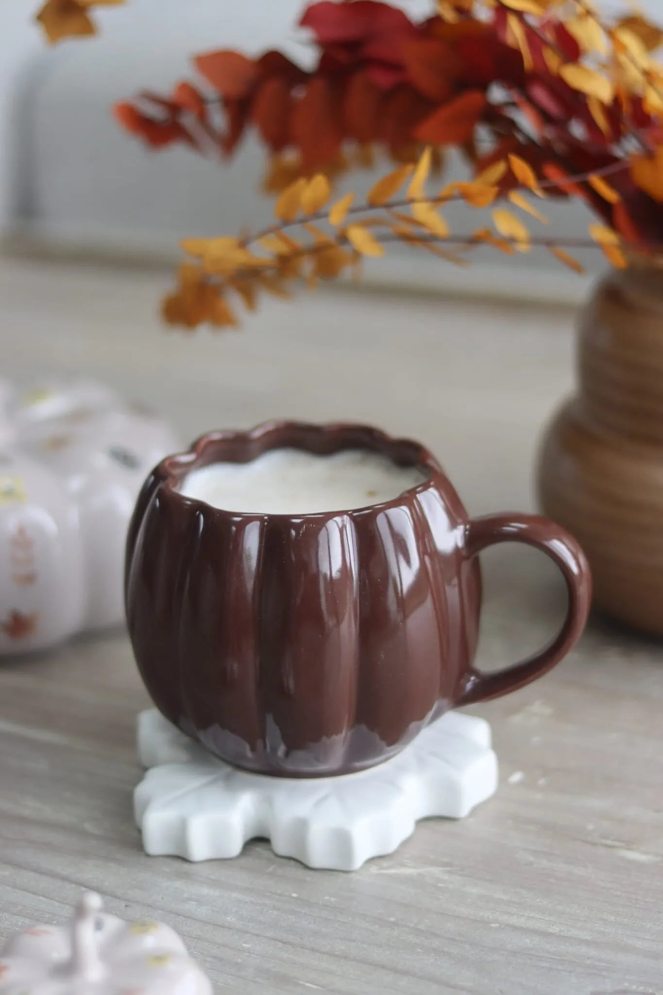 Grande Tasse Citrouille en Grès — Précommande