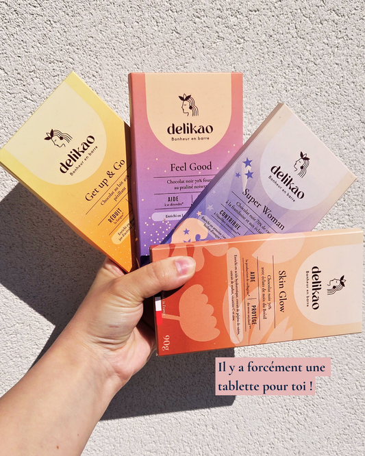 Lot Bien-Être — 4 Tablettes de Chocolat + 1 Offerte