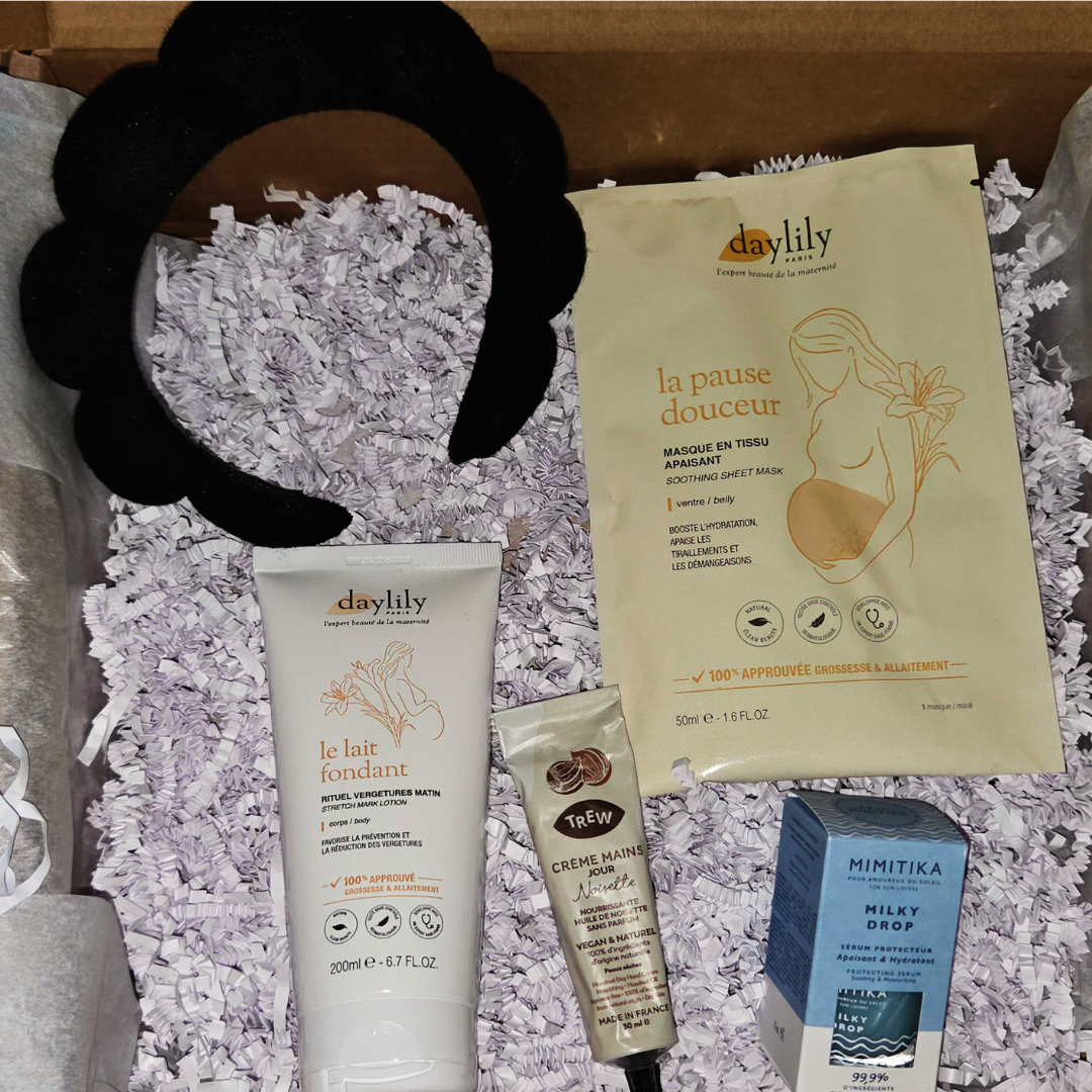 49 masque ventre grossesse, lait corps vergetures, sérum visage